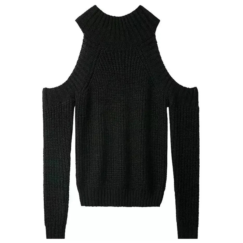 Casual chic y2k cold shoulder jumper jacket with soft construction - sweater