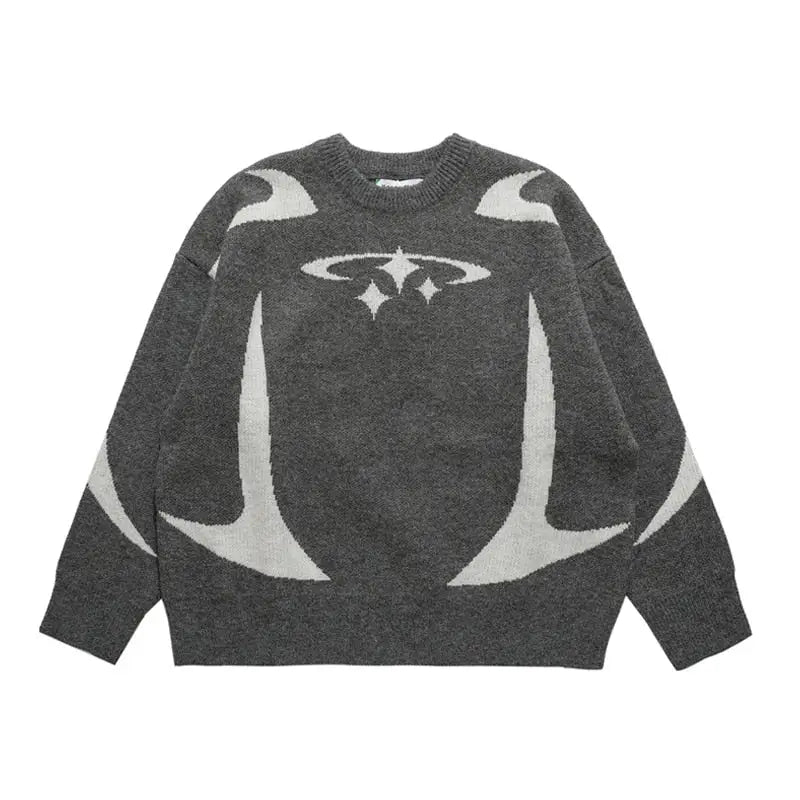 Pull tricot y2k - mode contemporaine et style intemporel - gris / s