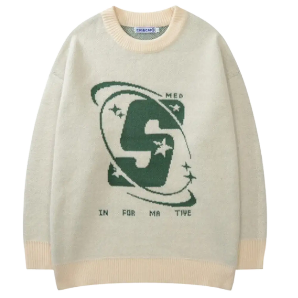 Knitterd s heavy 400gsm sweater y2k - beige / m