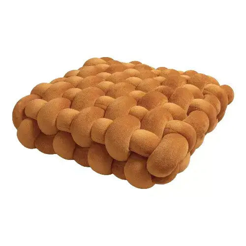 Quirky knot cushion for y2k style and comfy support - caramel / small