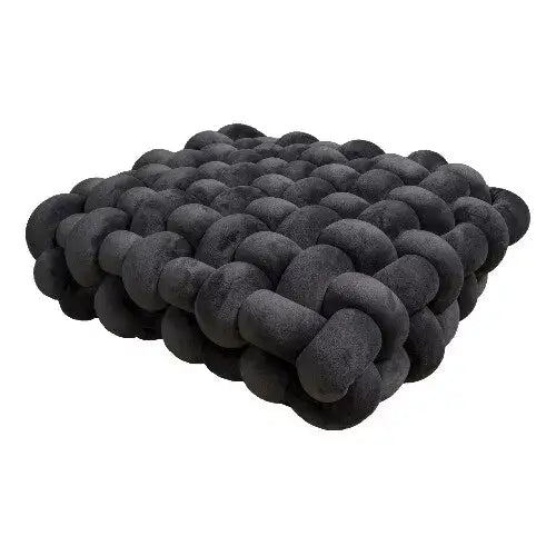 Quirky knot cushion for y2k style and comfy support - dark gray / small