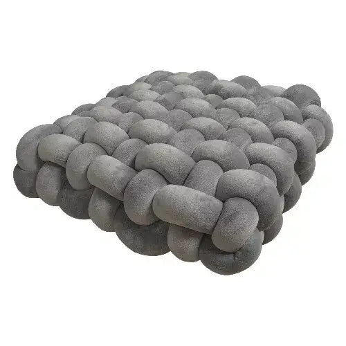 Quirky knot cushion for y2k style and comfy support - light gray / small