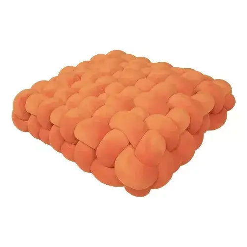 Quirky knot cushion for y2k style and comfy support - orange / small