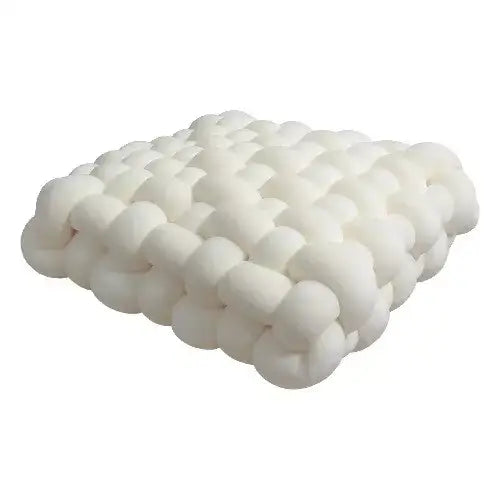 Quirky knot cushion for y2k style and comfy support - white / small