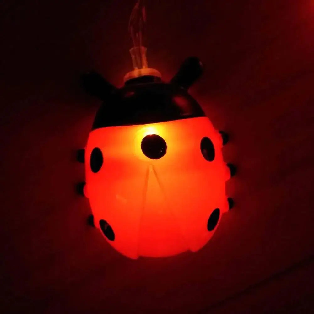 Aesthetic ladybug string lights for room ambiance