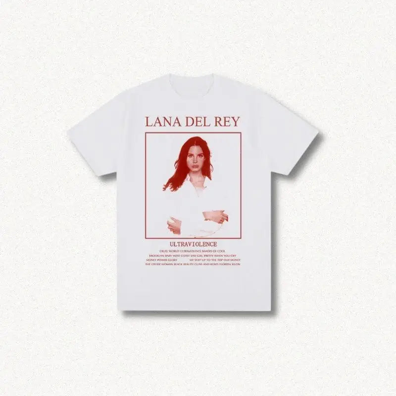 Lana del rey graphic tee for music fans - white / s