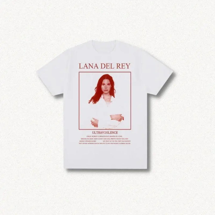 Lana del rey graphic tee for music fans - white / s