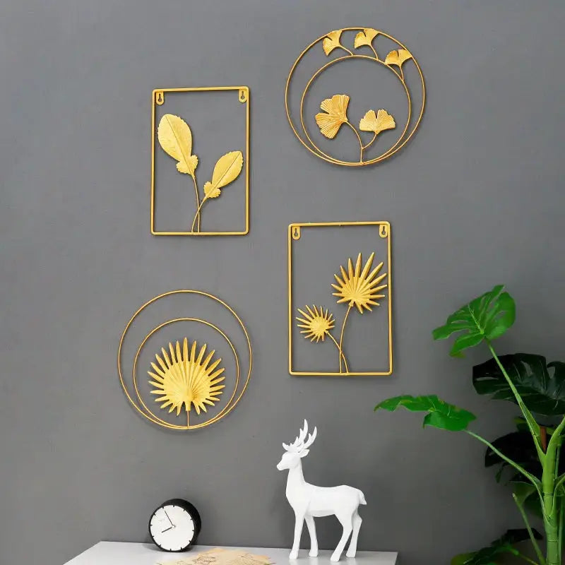 Golden leaf wall decor for aesthetic cottagecore style