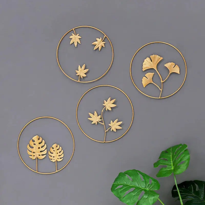 Golden leaf wall decor for aesthetic cottagecore style