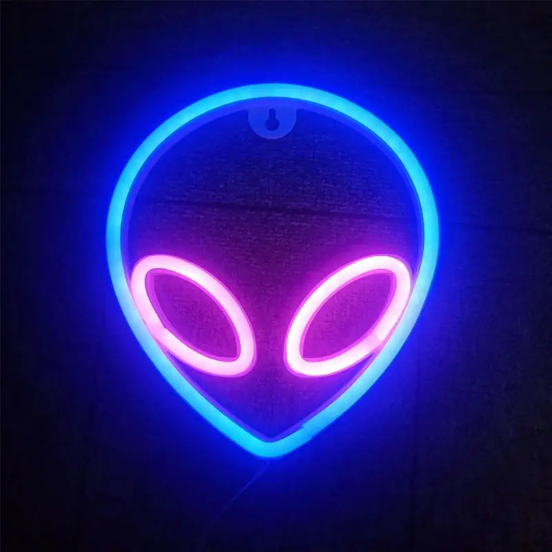 Aesthetic led neon light for room ambiance and decoration - alien