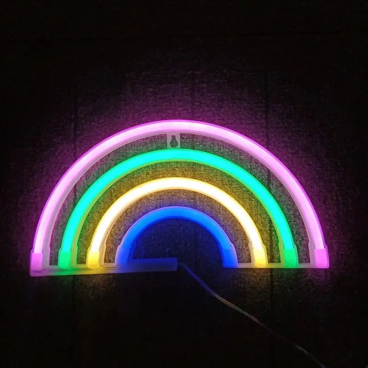 Aesthetic led neon light for room ambiance and decoration - rainbow