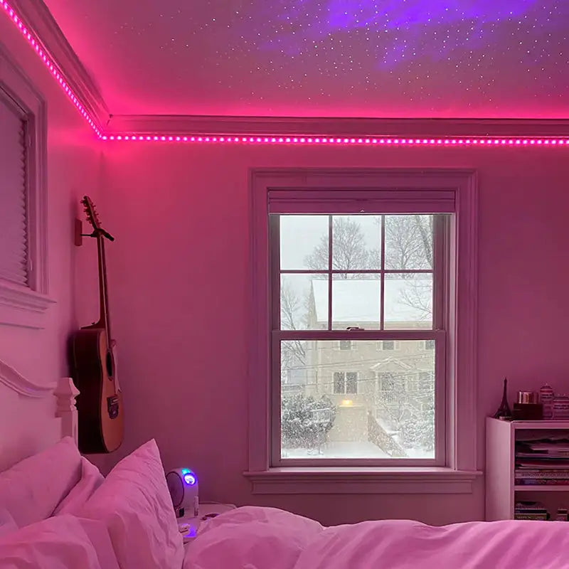 Color changing led strip light for ambient room transformation