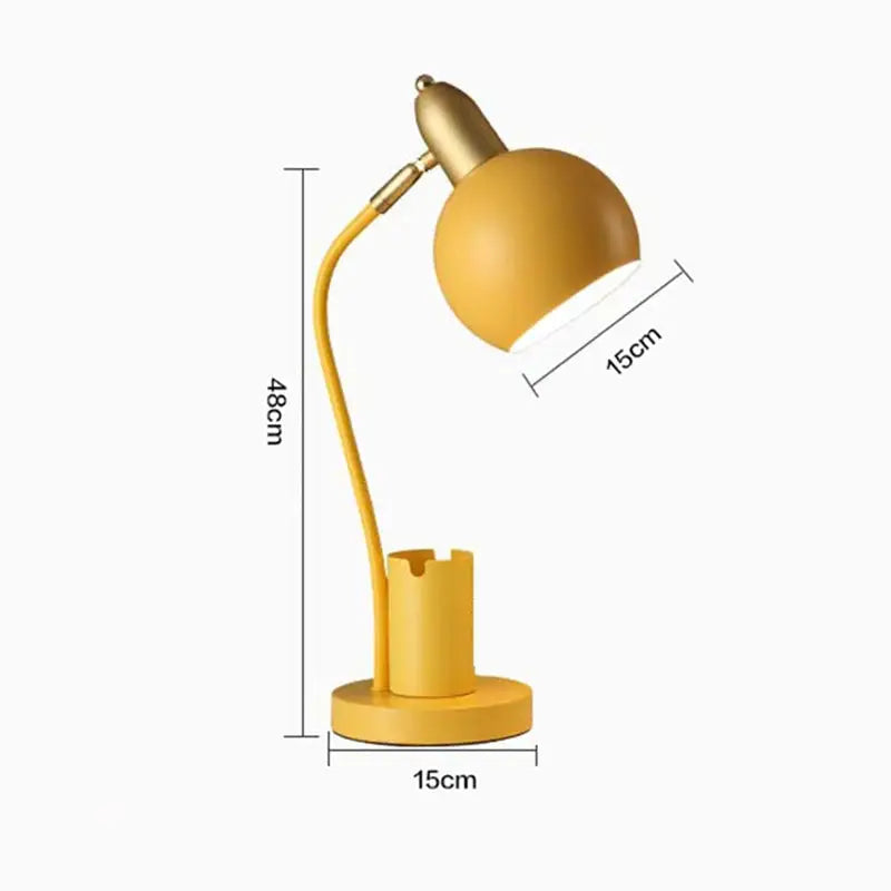 Aesthetic modern creativity desk lamp with three-color switching - yellow / warm white dimming / eu plug