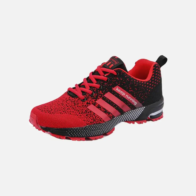 Y2k gradient color lightweight sneakers for streetwear style - black red / 35