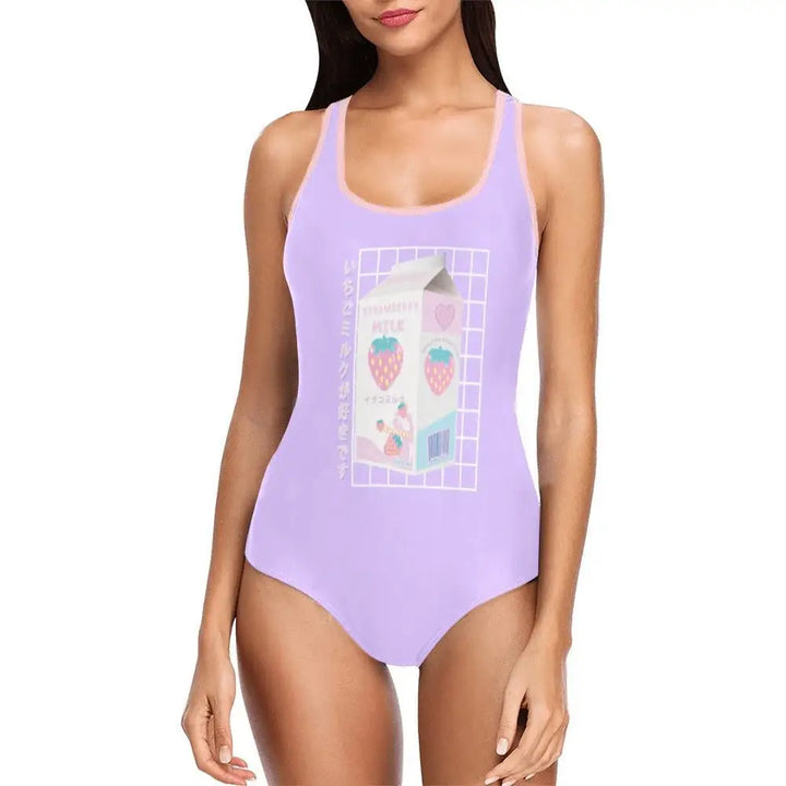 Y2k style full zip jacket with stretchy fabric and hygienic liners - vest one piece swimsuit (s04)