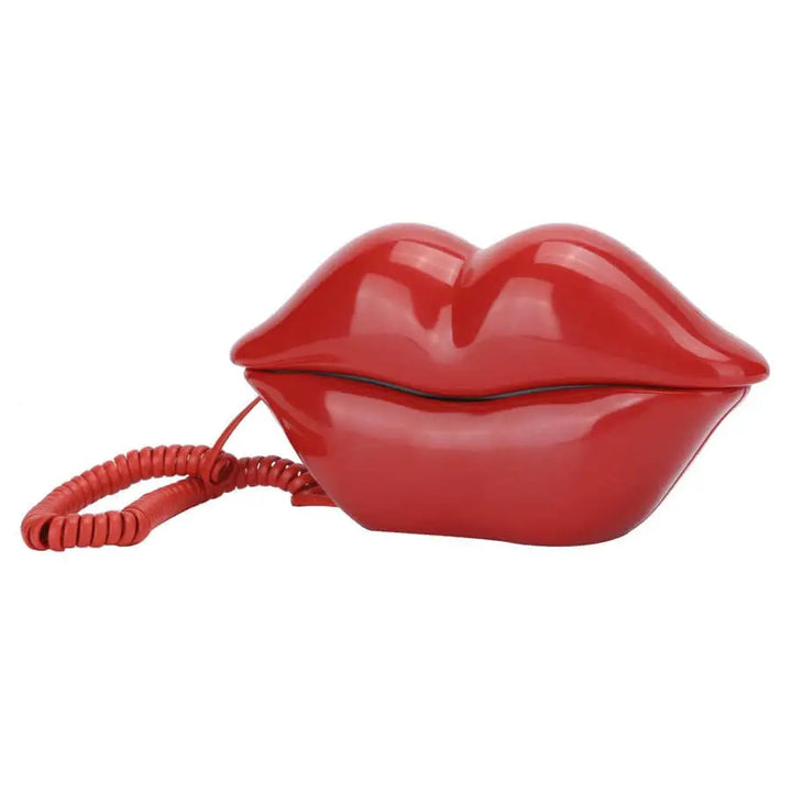 Lip shaped phone decor for a y2k aesthetic room