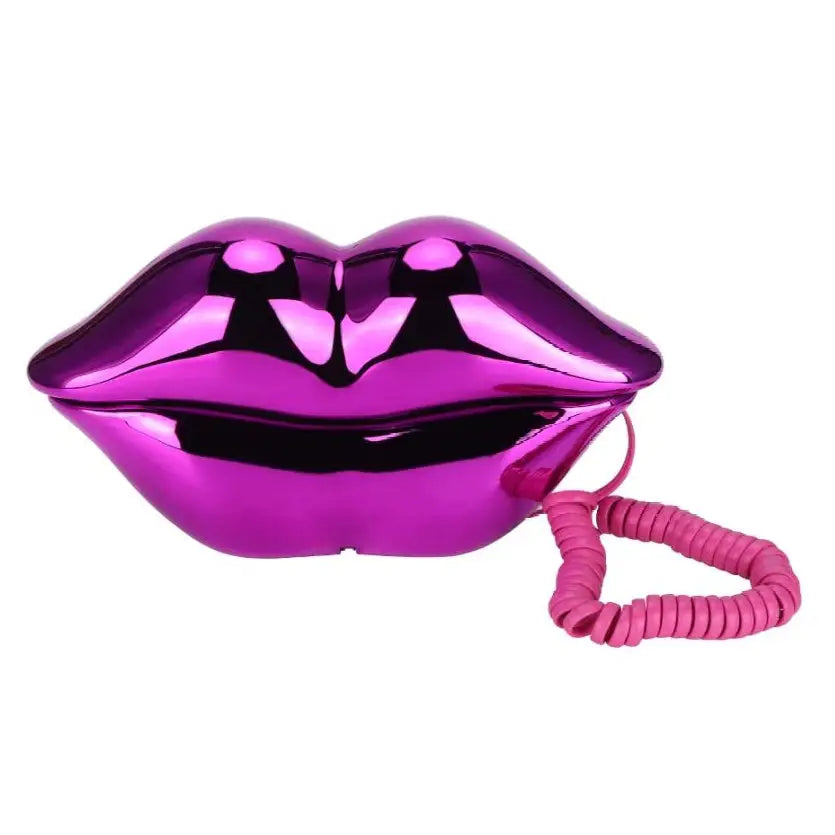 Lip shaped phone decor for a y2k aesthetic room - purple