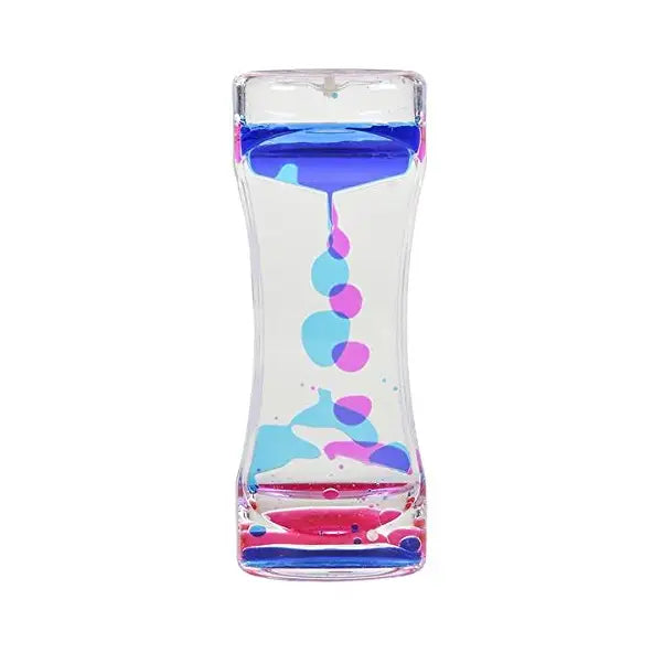 Liquid bubble hourglass for aesthetic room decor - blue