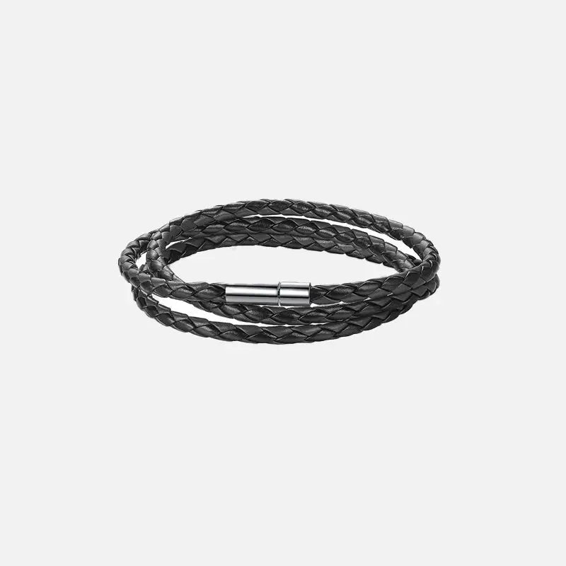 Long chain adjustable magnet buckle bracelet y2k - black - bracelets