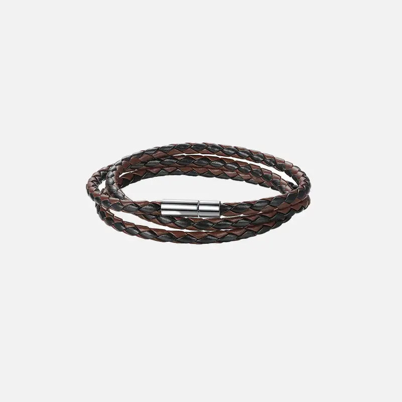 Long chain adjustable magnet buckle bracelet y2k - black brown - bracelets