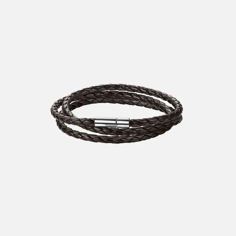 Long chain adjustable magnet buckle bracelet y2k - brown - bracelets