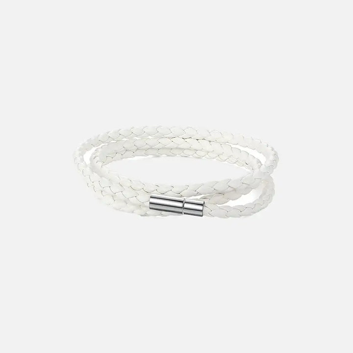 Long chain adjustable magnet buckle bracelet y2k - white - bracelets
