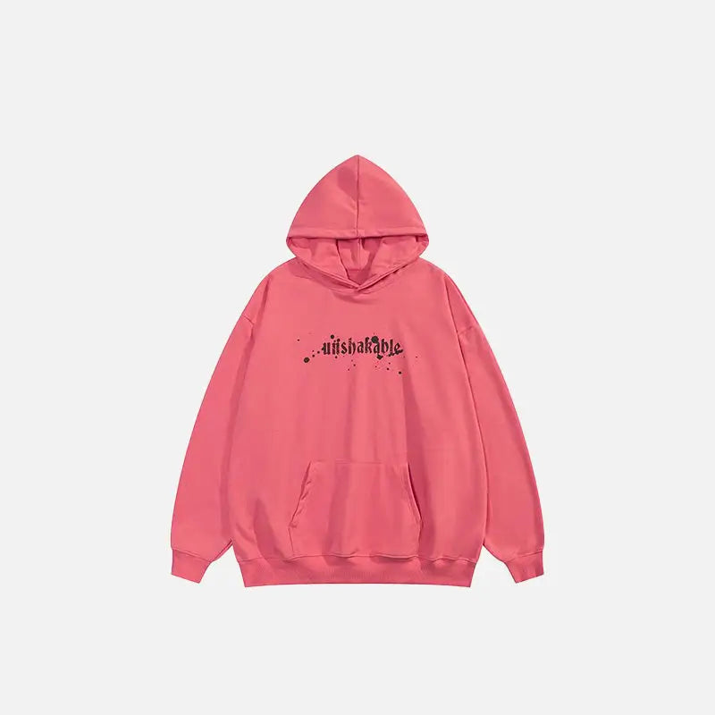 Loose retro oversized hoodie y2k - coralred / s - shirts