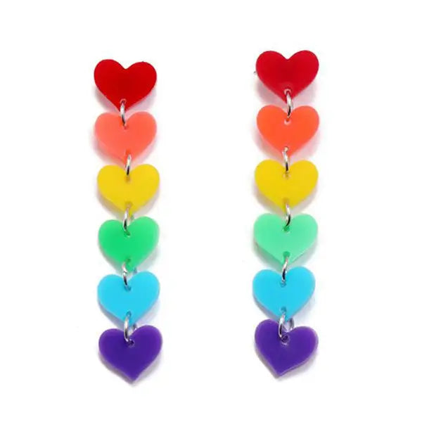 Love is earrings - standart / rainbow - earrings