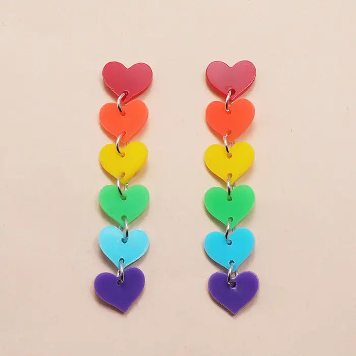 Love is earrings - standart / rainbow - earrings