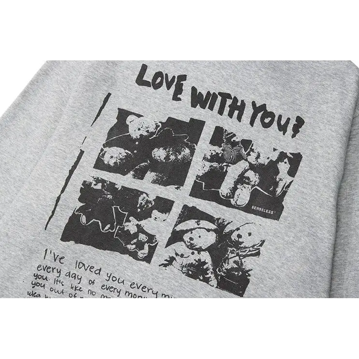 Love with you hoodie y2k - hoodies