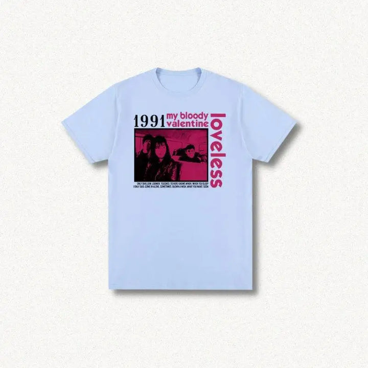 Loveless tee with my bloody valentine movie poster design - sky blue / s