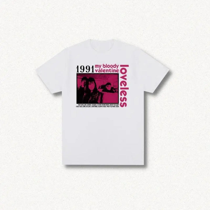 Loveless tee with my bloody valentine movie poster design - white / s