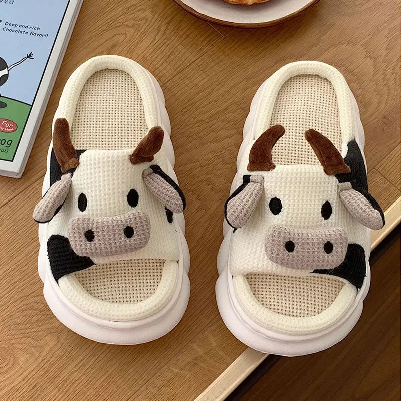 Lovely animals slipper y2k - cow / 36/37 (insole 23cm) - slippers