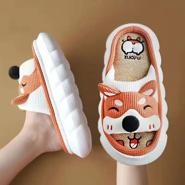 Lovely animals slipper y2k - orange koki / 36/37 (insole 23cm) - slippers