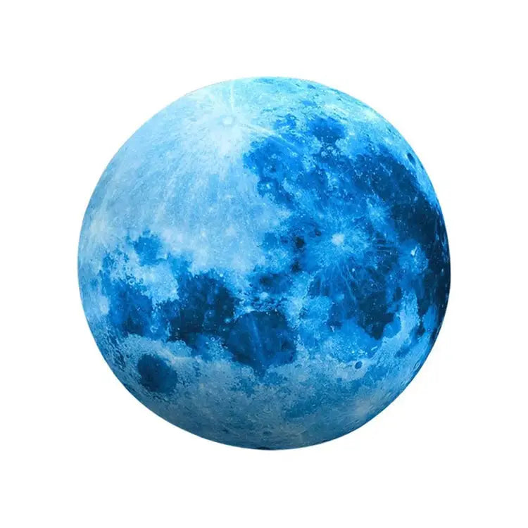 Luminous moon wall sticker for galaxy aesthetic room decor - blue / large - 30 cm