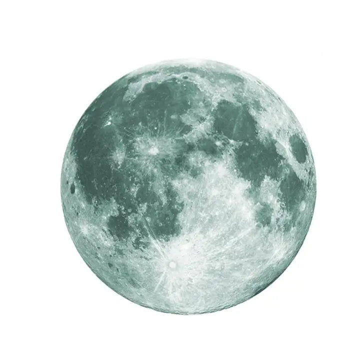 Luminous moon wall sticker for galaxy aesthetic room decor - green / large - 30 cm