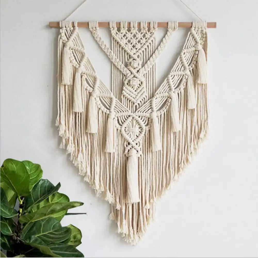 Macrame boho wall hanging for a stylish cottagecore aesthetic