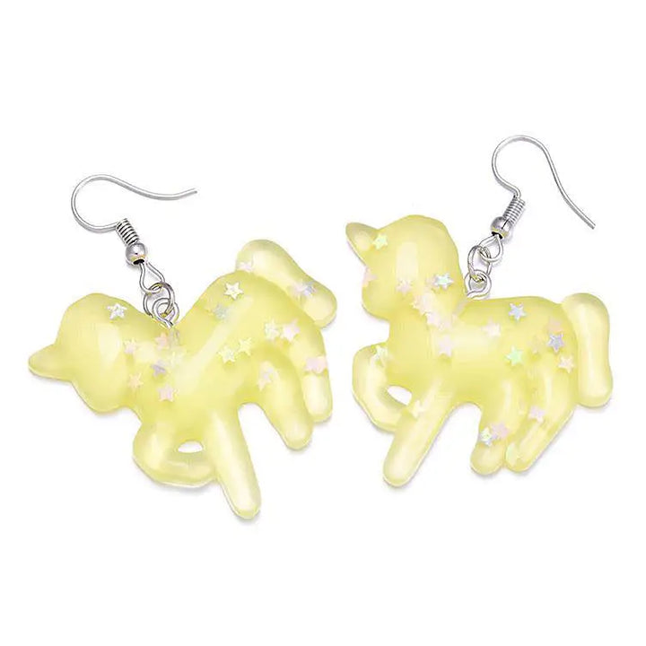 Magic unicorn earrings - glasses