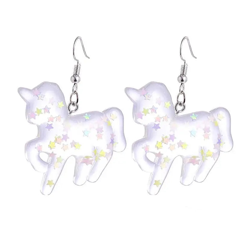 Magic unicorn earrings - glasses