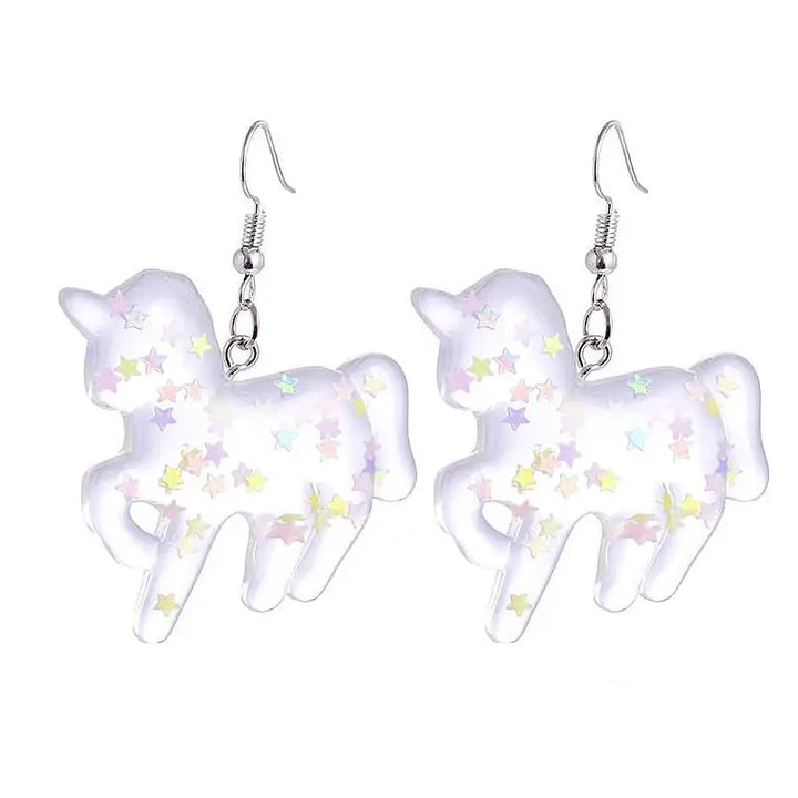 Magic unicorn earrings - glasses