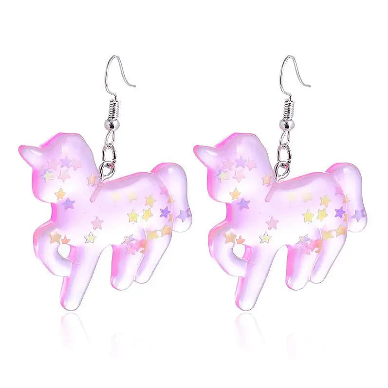 Magic unicorn earrings - glasses