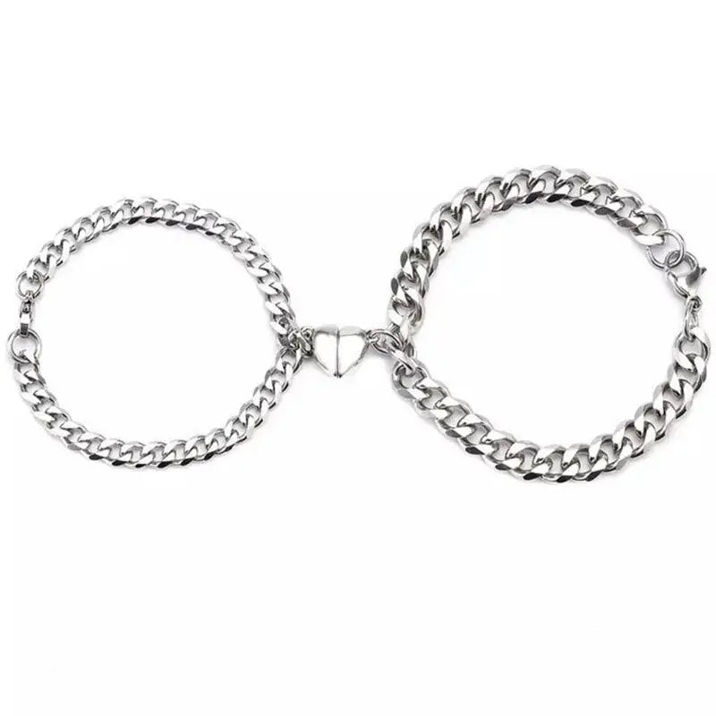 Magnetic stainless couple bracelets y2k