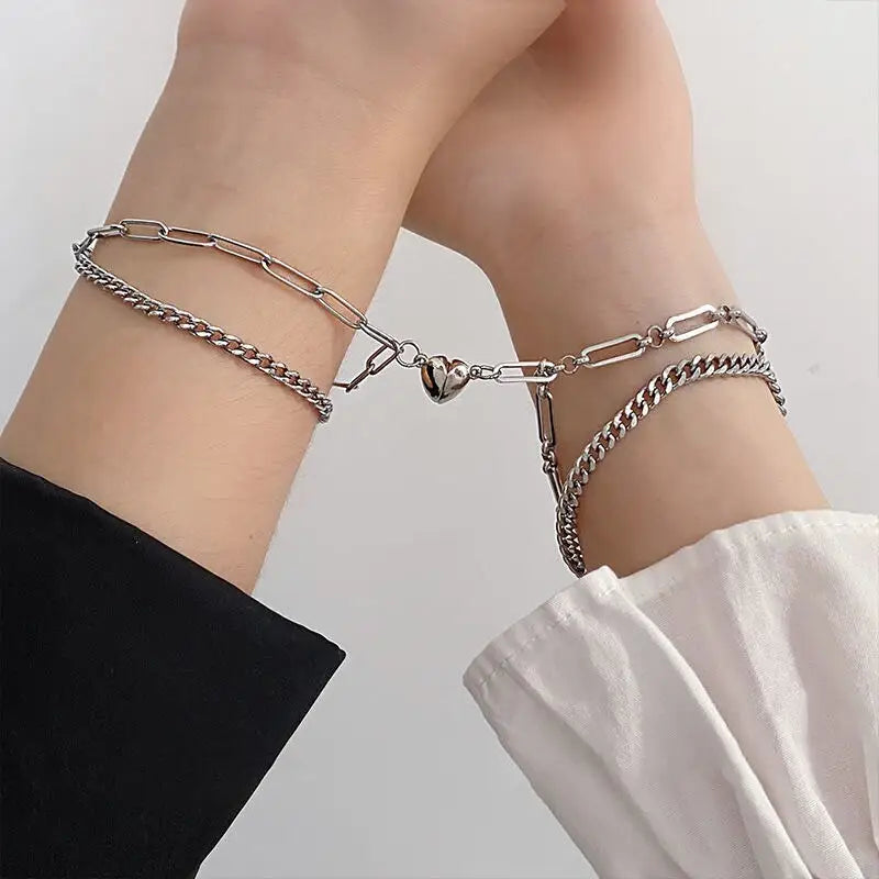 Magnetic stainless couple bracelets y2k - style 3