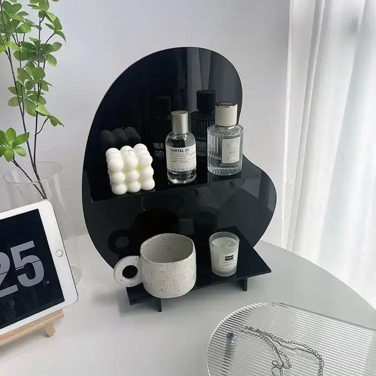 Makeup storage display shelf for stylish organization