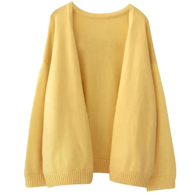 Mango mousse cardigan - free size / yellow - sweatshirts