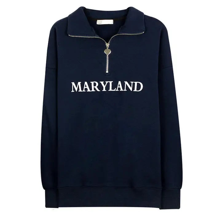 Maryland zip up sweatshirt - s / blue - hoodie