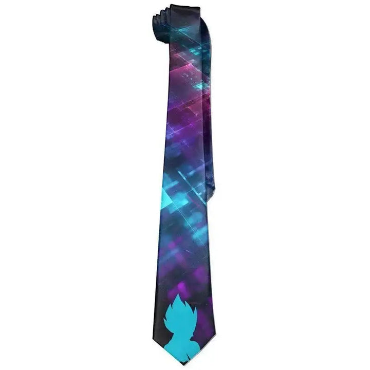 Y2k print neck tie for men in one size polyester fashion - 1