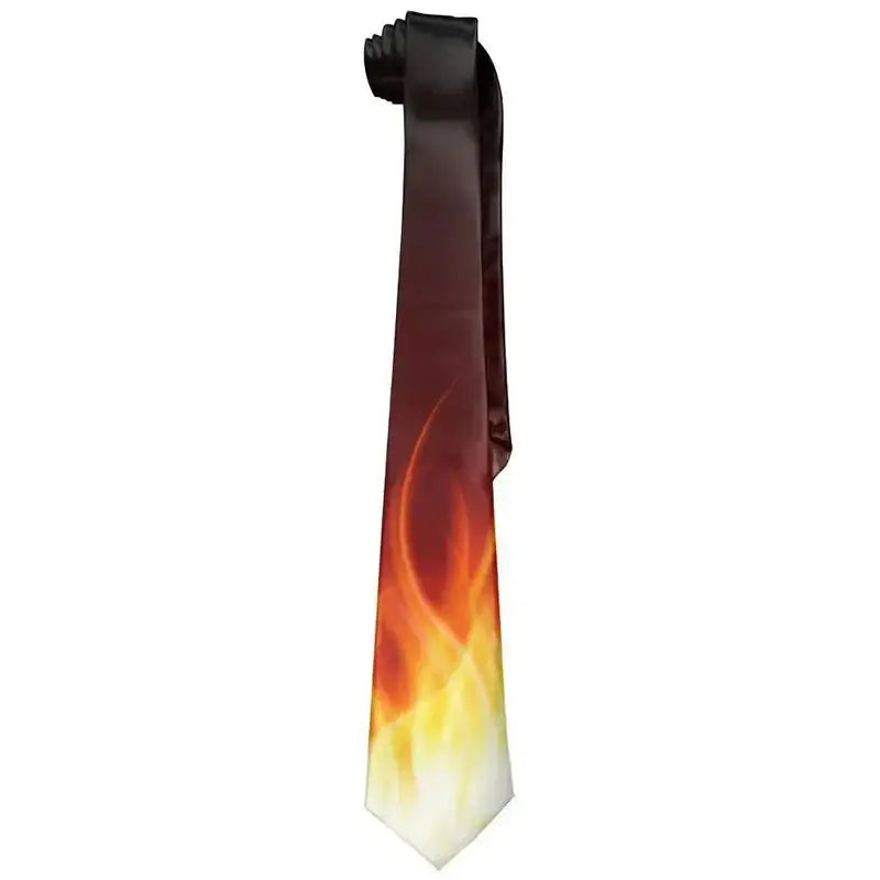 Y2k print neck tie for men in one size polyester fashion - 4