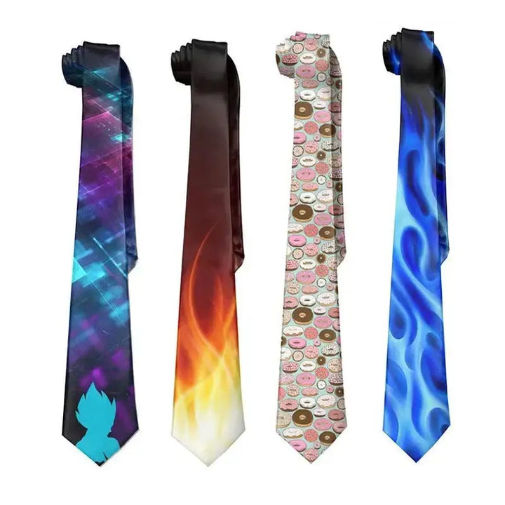 Y2k print neck tie for men in one size polyester fashion