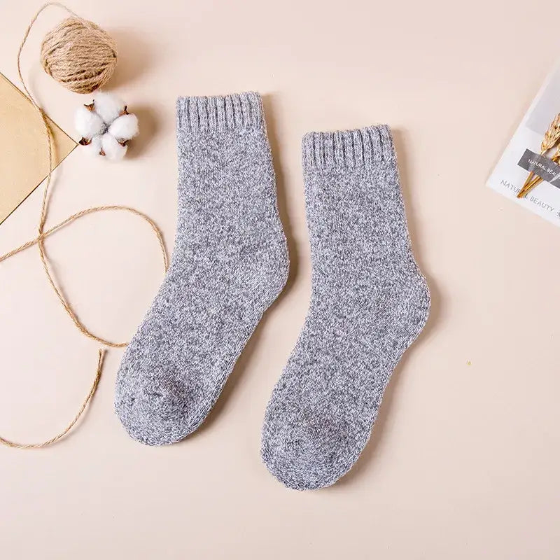 Super thick merino wool y2k socks for winter warmth and style - s3 / eur size 39-46